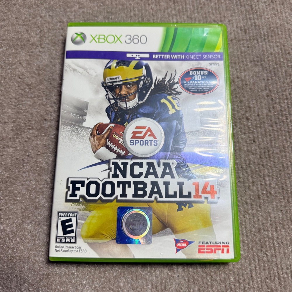 NCAA Football 14 Xbox 360 Replacement Case and Cover Art Only No Game Disc